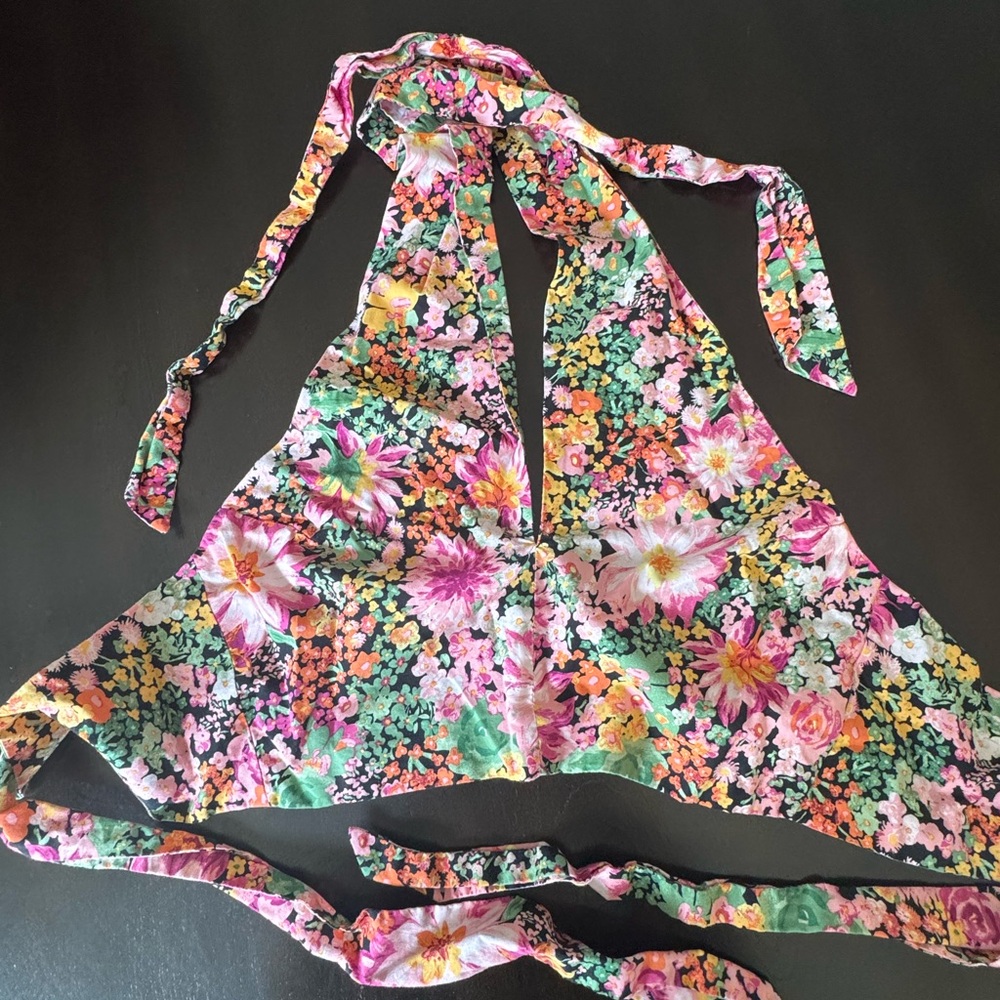 H&M Floral Print Crop Top - Multicolor - Picture 3 of 3